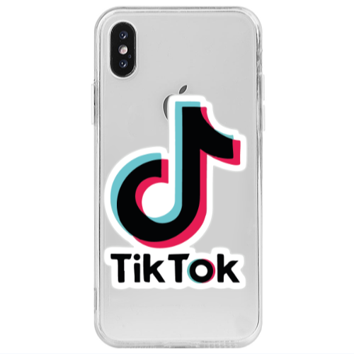 Apple iPhone Xs Max Tik Tok Transparent Silicone TPU Θήκη