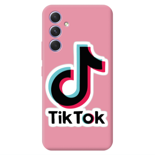 Samsung A54 Tik Tok Pink Colored Silicone TPU Θήκη