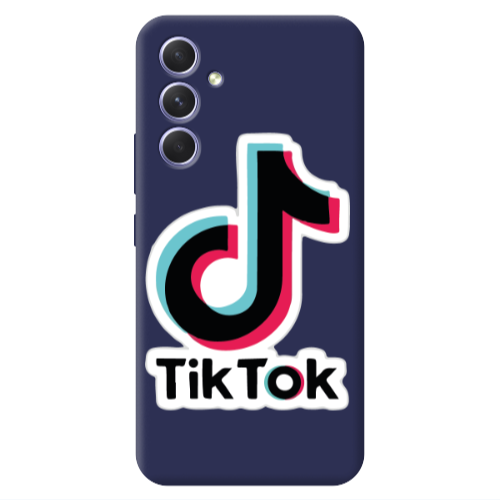 Samsung A54 Tik Tok Dark blue Colored Silicone TPU Θήκη