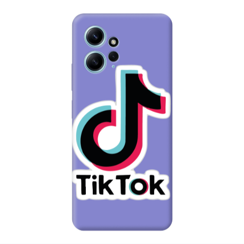 Xiaomi Redmi Note 12 4G Tik Tok Purple Colored Silicone TPU Θήκη