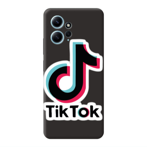Xiaomi Redmi Note 12 4G Tik Tok Black Colored Silicone TPU Θήκη