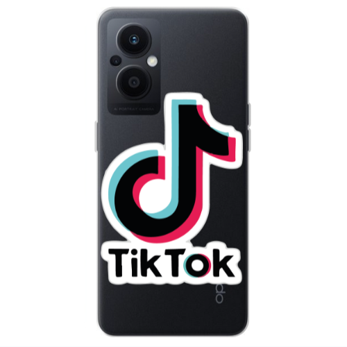 Oppo Reno 7 Lite Tik Tok Transparent Silicone TPU Θήκη