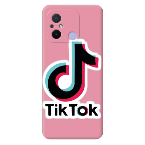 Xiaomi Redmi 12C Tik Tok Pink Colored Silicone TPU Θήκη