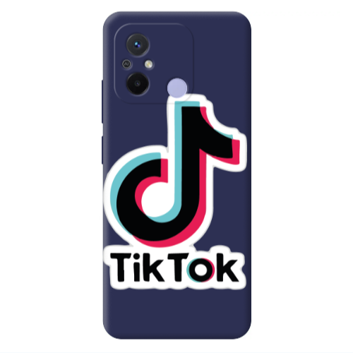Xiaomi Redmi 12C Tik Tok Dark blue Colored Silicone TPU Θήκη
