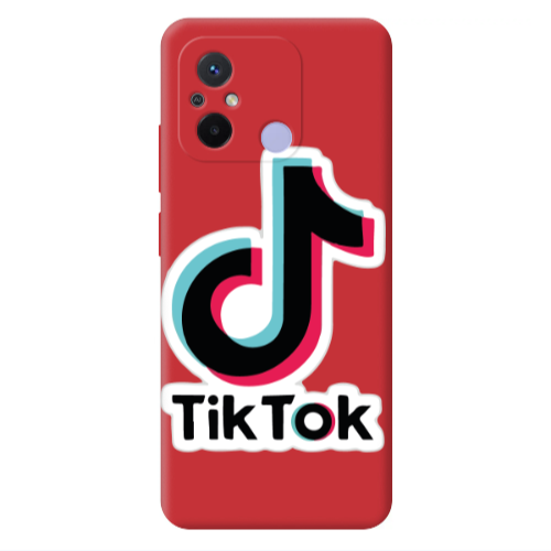 Xiaomi Redmi 12C Tik Tok Red Colored Silicone TPU Θήκη