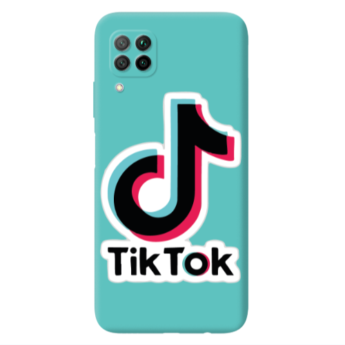 Huawei P40 Lite Tik Tok Turquoise Colored Silicone TPU Θήκη
