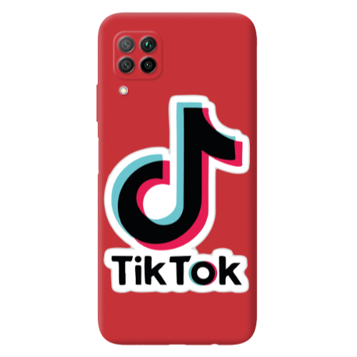 Huawei P40 Lite Tik Tok Red Colored Silicone TPU Θήκη