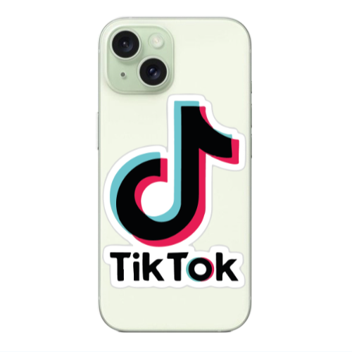 Apple iPhone 15 Plus Tik Tok Transparent Silicone TPU Θήκη