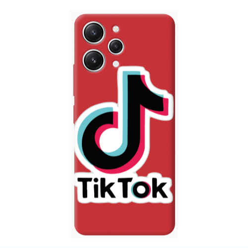 Xiaomi Redmi 12 Tik Tok Red Colored Silicone TPU Θήκη