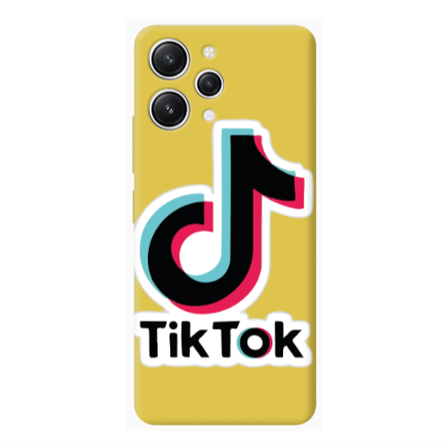 Xiaomi Redmi 12 Tik Tok Yellow Colored Silicone TPU Θήκη