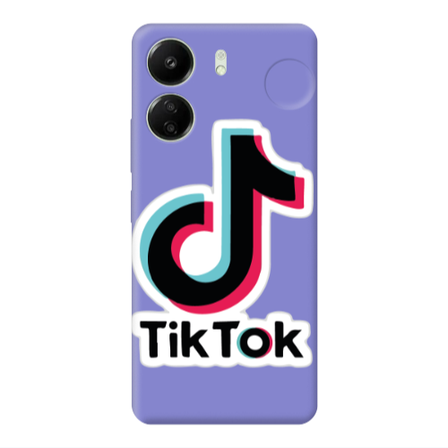 Xiaomi Redmi 13C Tik Tok Purple Colored Silicone TPU Θήκη