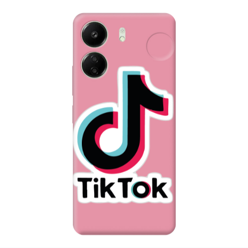 Xiaomi Redmi 13C Tik Tok Pink Colored Silicone TPU Θήκη