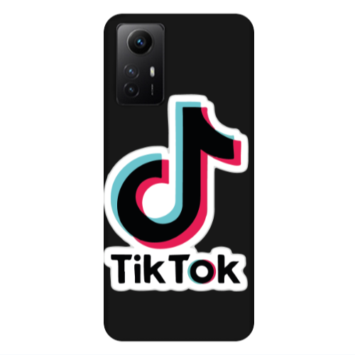 Xiaomi Redmi Note 12s Tik Tok Black Colored Silicone TPU Θήκη