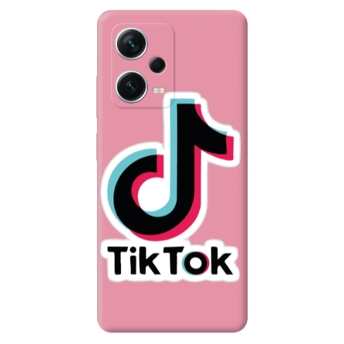 Xiaomi Poco X5 Tik Tok Pink Colored Silicone TPU Θήκη