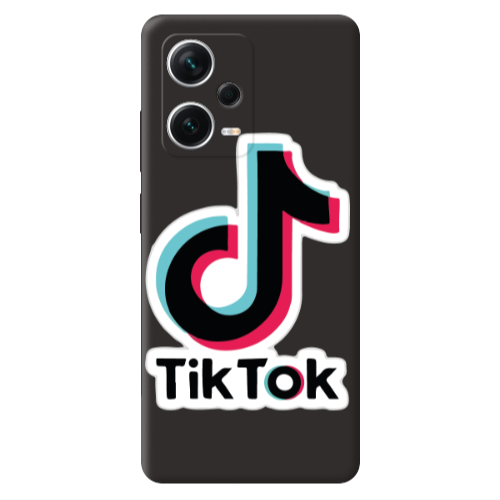 Xiaomi Poco X5 Tik Tok Black Colored Silicone TPU Θήκη