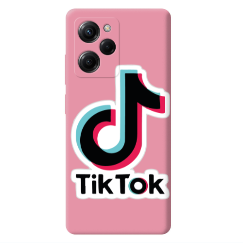 Xiaomi Poco X5 Pro Tik Tok Pink Colored Silicone TPU Θήκη