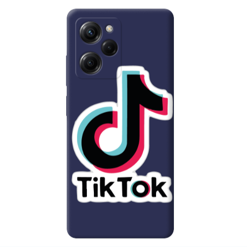 Xiaomi Poco X5 Pro Tik Tok Dark blue Colored Silicone TPU Θήκη