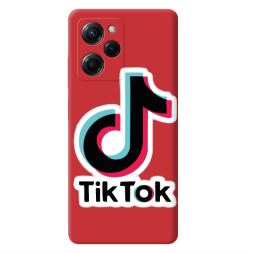Xiaomi Poco X5 Pro Tik Tok Red Colored Silicone TPU Θήκη