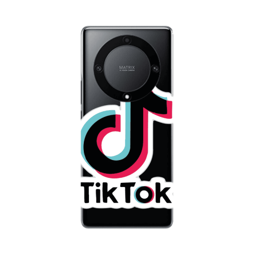 Honor Magic5 Lite 5G Tik Tok Transparent Silicone TPU Θήκη