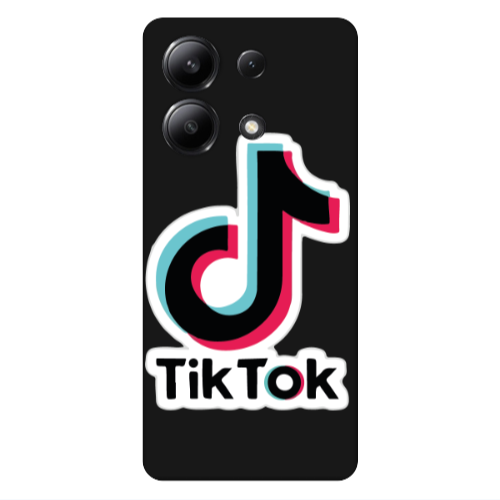 Xiaomi Redmi Note 13 4G Tik Tok Black Colored Silicone TPU Θήκη