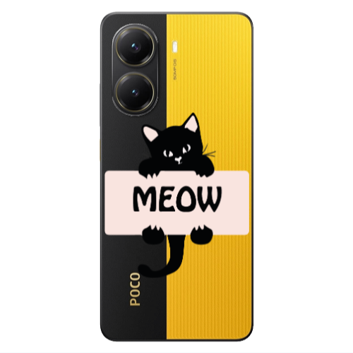 Xiaomi Poco X7 Pro Meow Transparent Silicone TPU Θήκη
