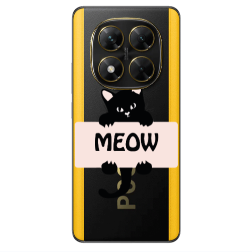 Xiaomi Poco X7 Meow Transparent Silicone TPU Θήκη