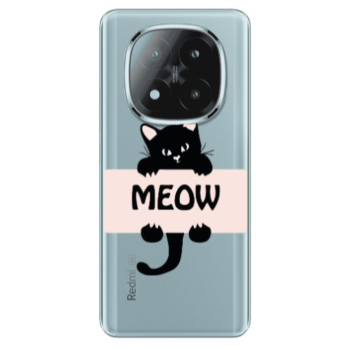 Xiaomi Redmi Note 14 Pro + 5g Meow Transparent Silicone TPU Θήκη