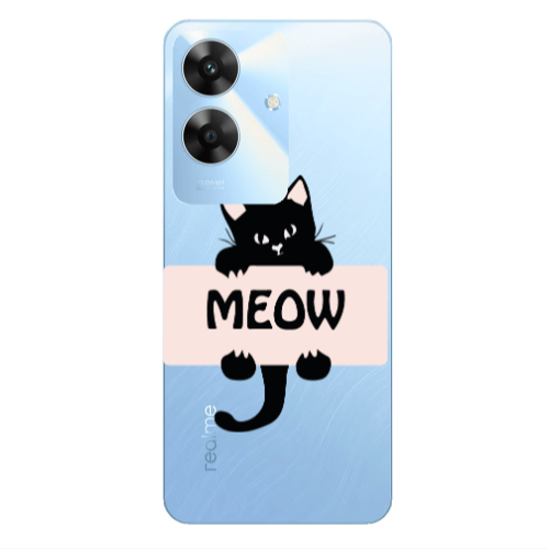 Realme Note 60 Meow Transparent Silicone TPU Θήκη