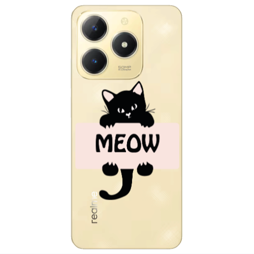 Realme C61 Meow Transparent Silicone TPU Θήκη