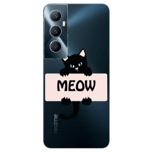 Realme C65 Meow Transparent Silicone TPU Θήκη