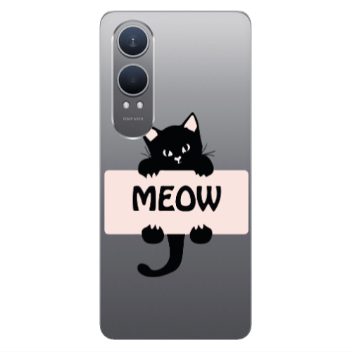 Oneplus Nord Ce 4 lite Meow Transparent Silicone TPU Θήκη
