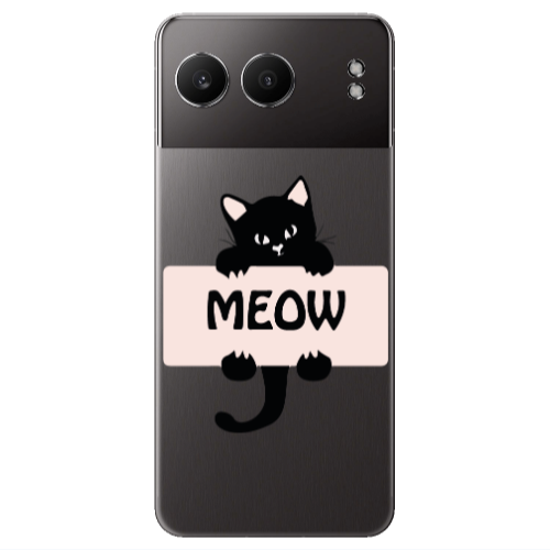 Oneplus Nord 4 Meow Transparent Silicone TPU Θήκη