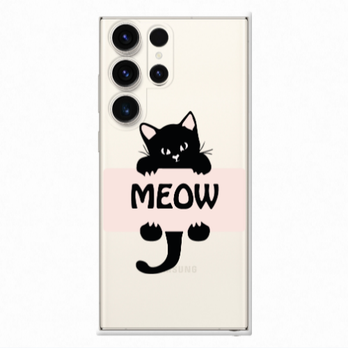 Samsung S25 Ultra Meow Transparent Silicone TPU Θήκη
