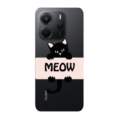 Xiaomi Redmi Note 14 Meow Transparent Silicone TPU Θήκη