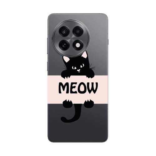 Oneplus 13 5G Meow Transparent Silicone TPU Θήκη
