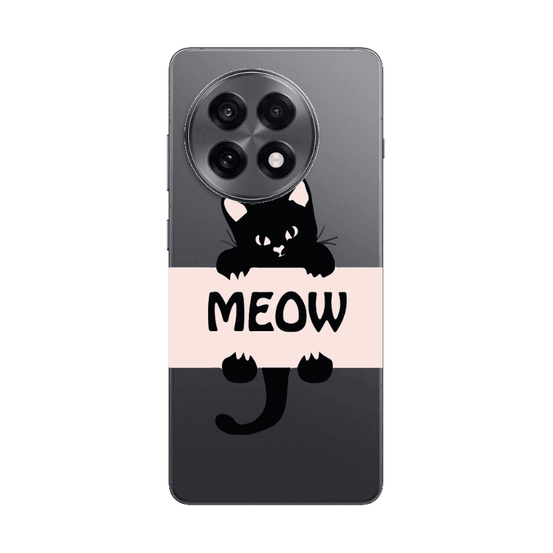 Oneplus 13 R Meow Transparent Silicone TPU Θήκη