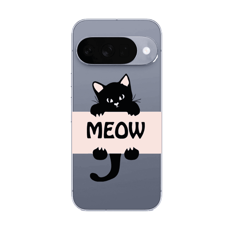 Google Pixel 10 Meow Transparent Silicone TPU Θήκη