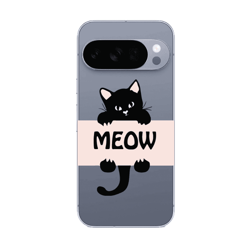 Google Pixel 10 Pro Meow Transparent Silicone TPU Θήκη