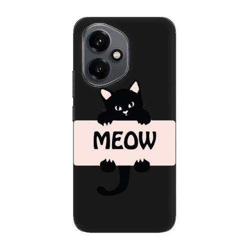Honor Magic 400 Meow Black Colored Silicone TPU Θήκη