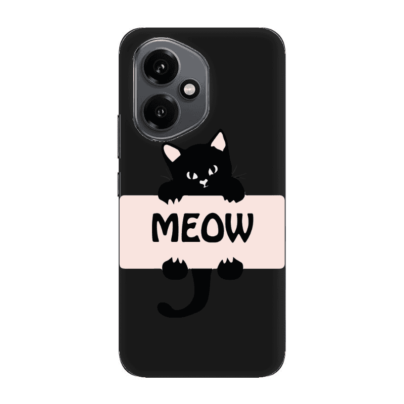 Honor Magic 400 Meow Black Colored Silicone TPU Θήκη