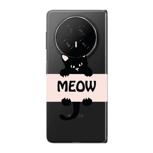 Honor Magic V5 Meow Transparent Silicone TPU Θήκη