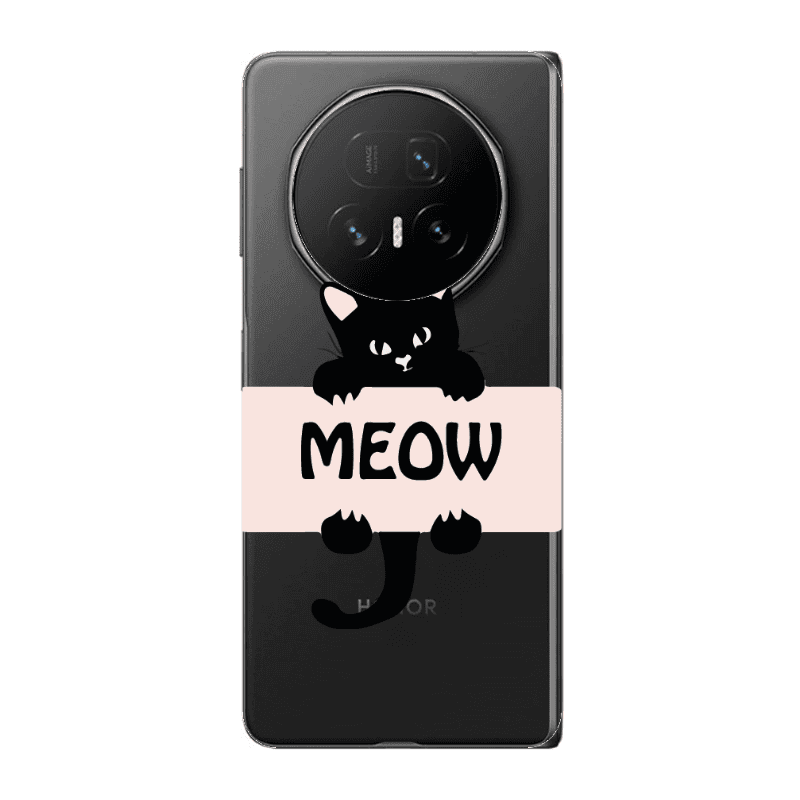 Honor Magic V5 Meow Transparent Silicone TPU Θήκη