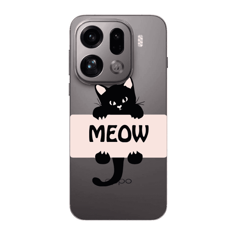 Oppo Find X9 Pro Meow Transparent Silicone TPU Θήκη