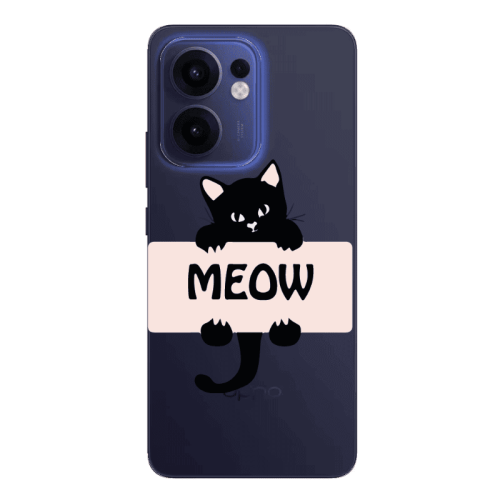 Oppo Reno 13 F Meow Transparent Silicone TPU Θήκη