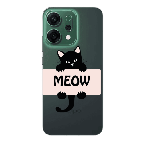 Oppo RENO 14 Meow Transparent Silicone TPU Θήκη
