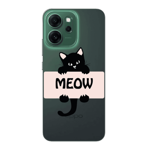 Oppo 14 F Meow Transparent Silicone TPU Θήκη