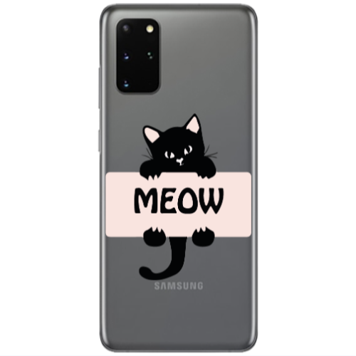 Samsung S20 Plus Meow Transparent Silicone TPU Θήκη