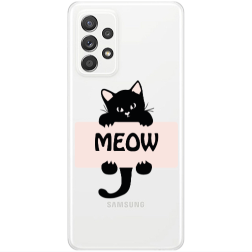 Samsung A33 Meow Transparent Silicone TPU Θήκη