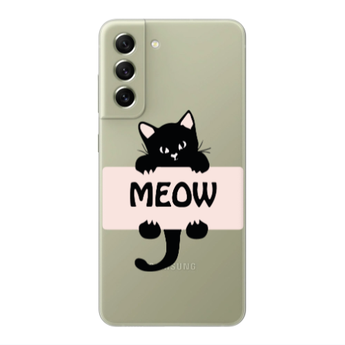 Samsung S22 Plus Meow Transparent Silicone TPU Θήκη