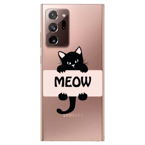 Samsung Note 20 Ultra Meow Transparent Silicone TPU Θήκη